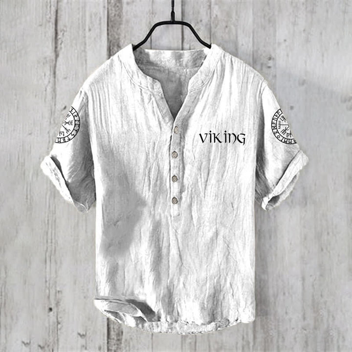 WorldNorse Viking Vegvisir Rune Casual Shirt - US/UK/AU50，EU60 (5XL) - image 0
