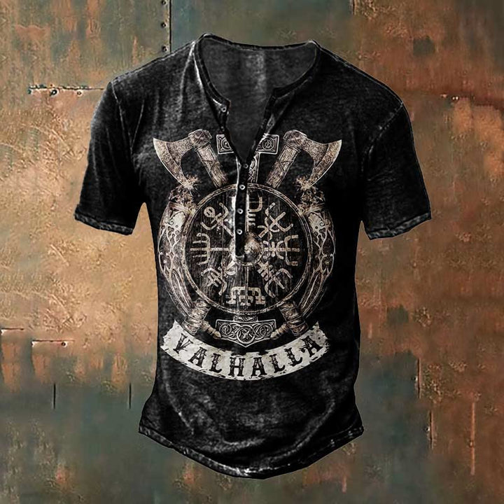 WorldNorse Viking Axe Vegvisir Mjolnir T-Shirt - US/UK/AU50，EU60 (5XL) - image 0