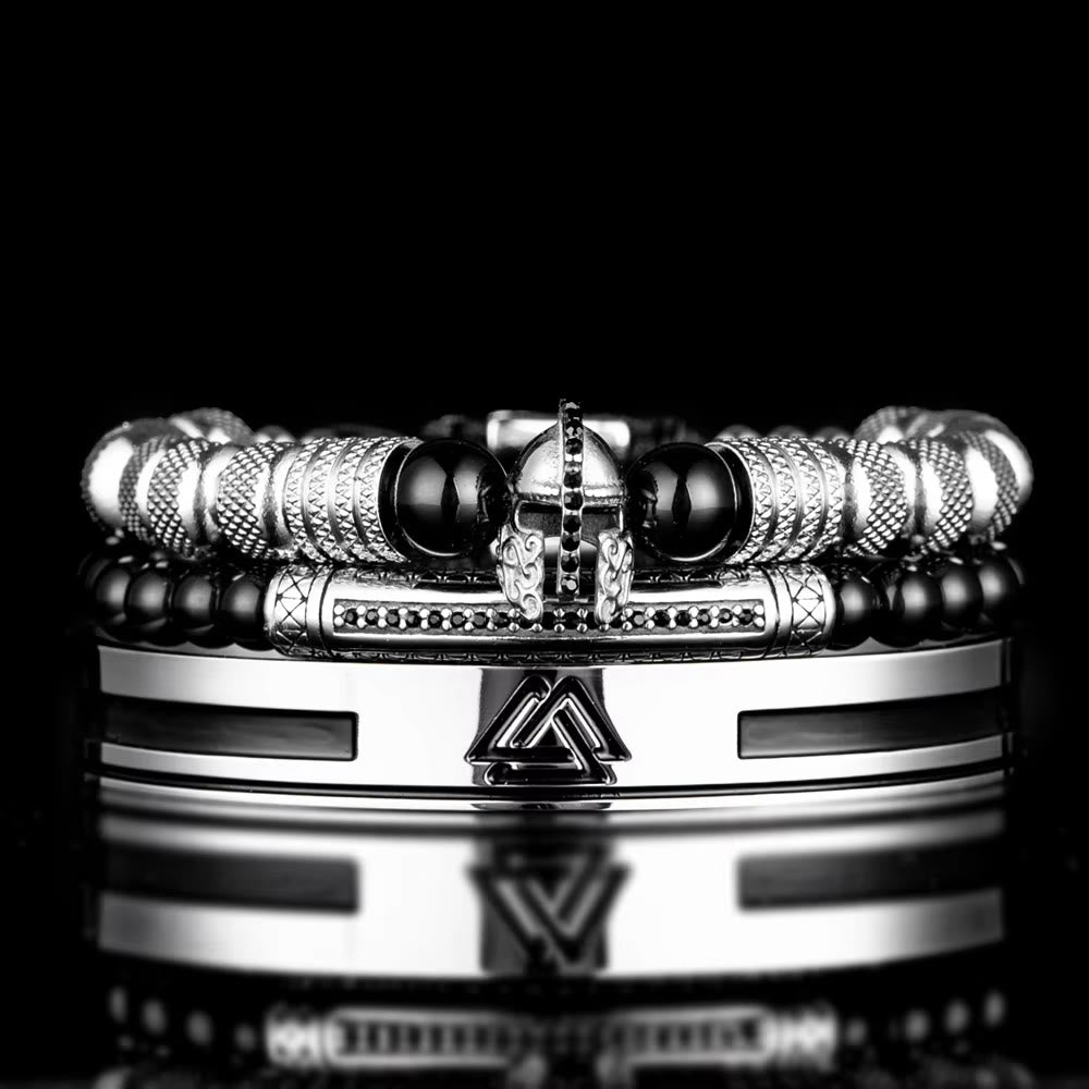 WorldNorse Viking Valknut Warrior Bracelet - Warrior Set A - image 0