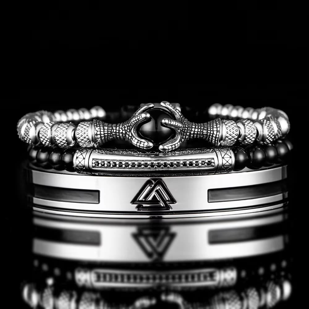 WorldNorse Viking Valknut Warrior Bracelet - Claw Set A - image 3