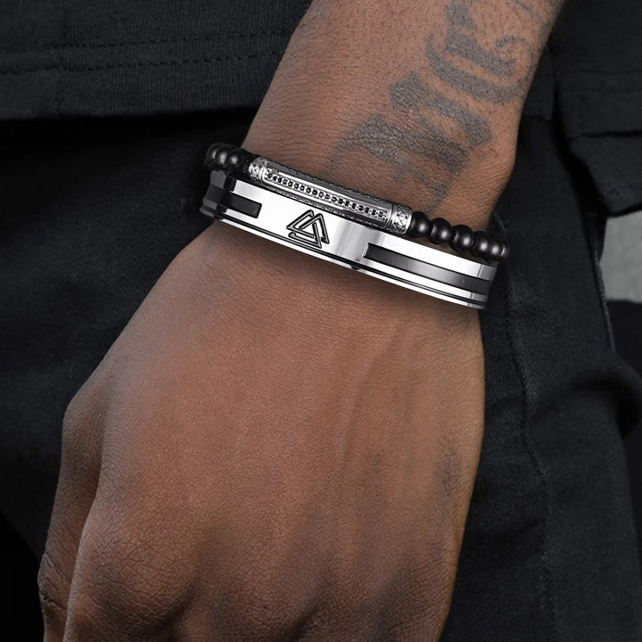 WorldNorse Viking Valknut Warrior Bracelet - 2 Pcs Set - image 8