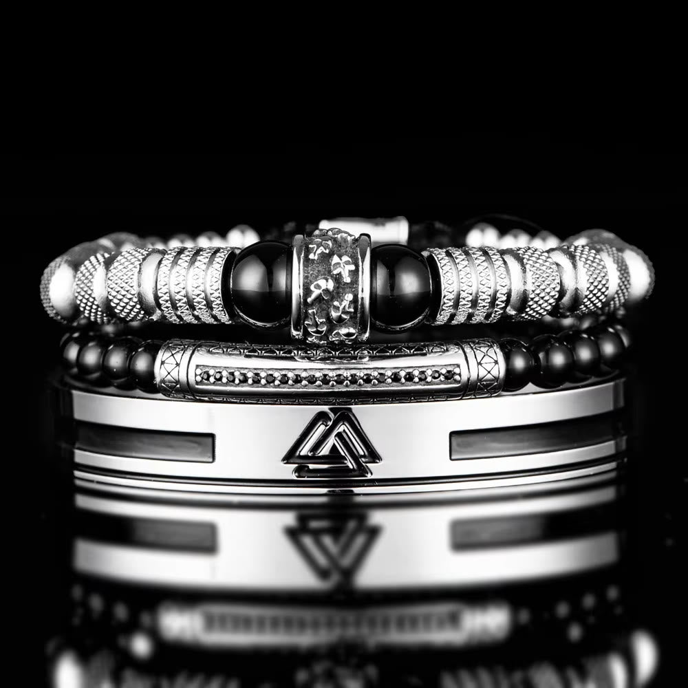 WorldNorse Viking Valknut Warrior Bracelet - Skull Set A - image 4