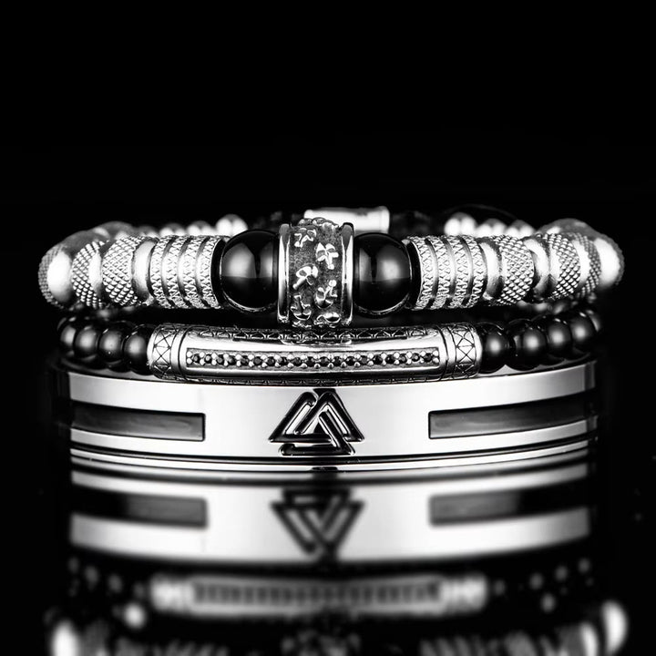 WorldNorse Viking Valknut Warrior Bracelet - Skull Set A - image 4
