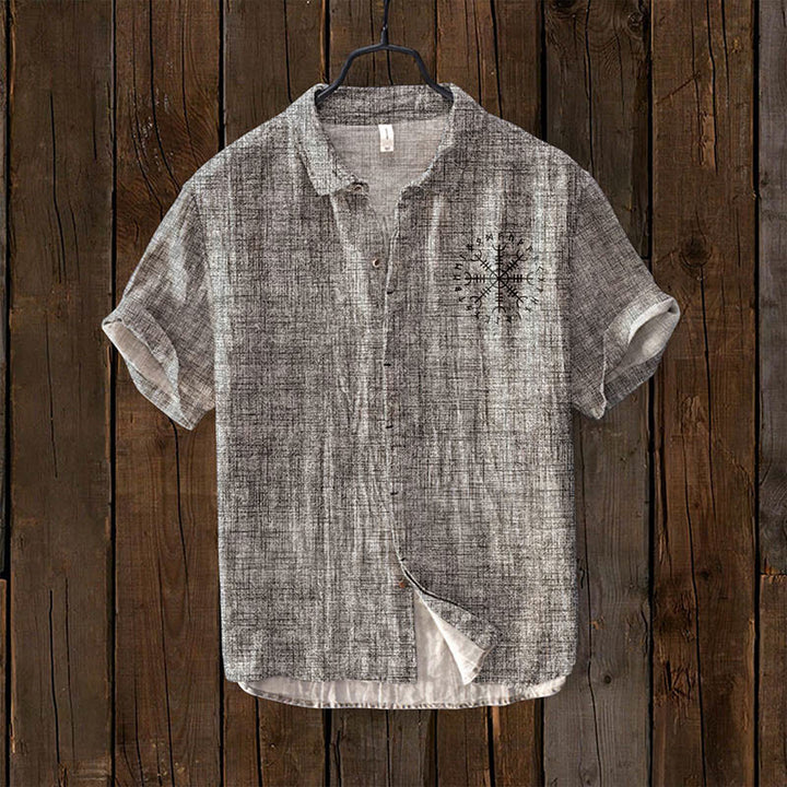 WorldNorse Helm of Awe Pattern Casual Shirt