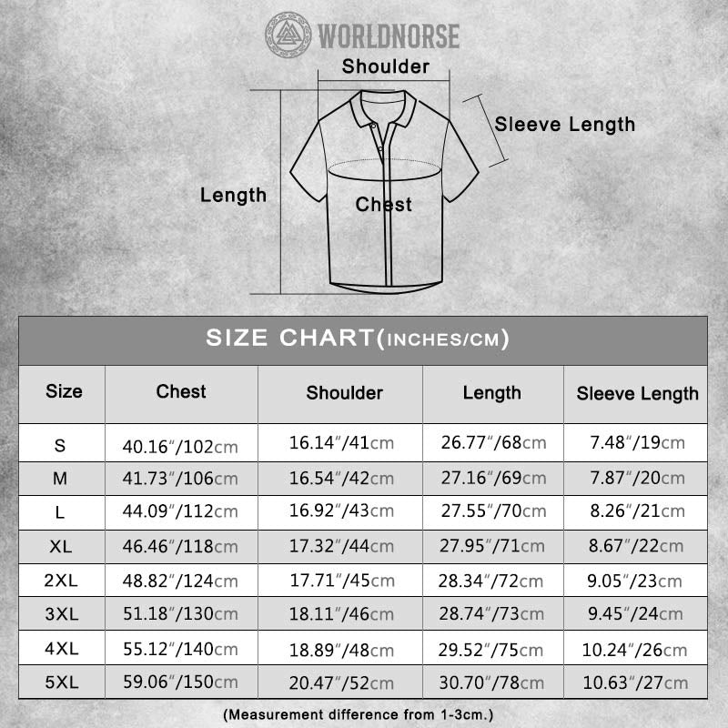 WorldNorse Helm of Awe Pattern Casual Shirt