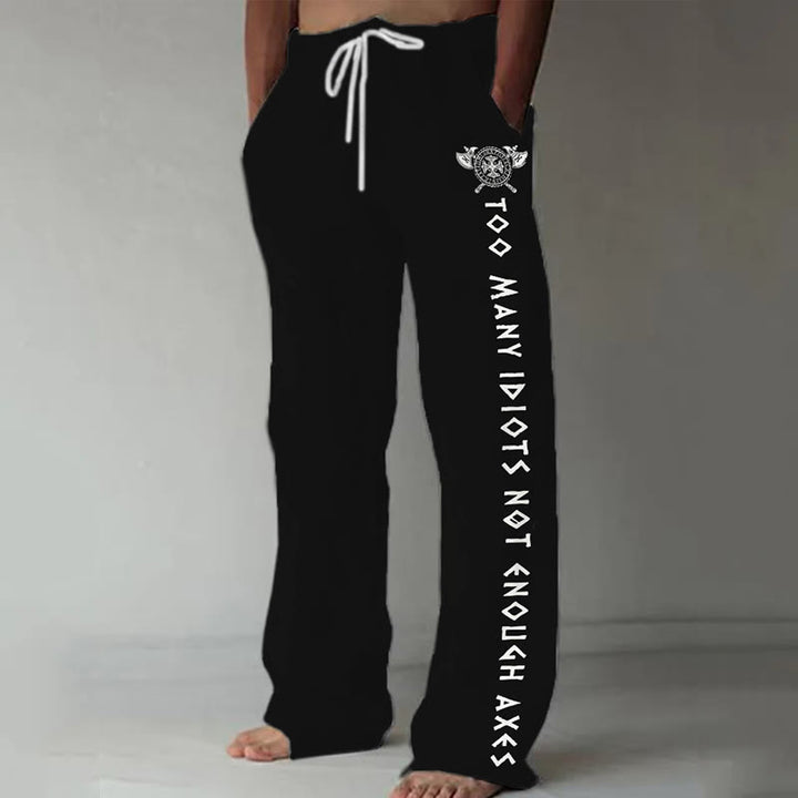 WorldNorse Viking Axe Casual Pants - Black - US/UK/AU52，EU62 (6XL) - image 1