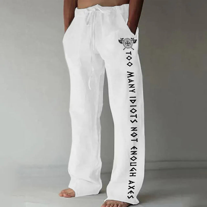 WorldNorse Viking Axe Casual Pants - White - US/UK/AU52，EU62 (6XL) - image 1