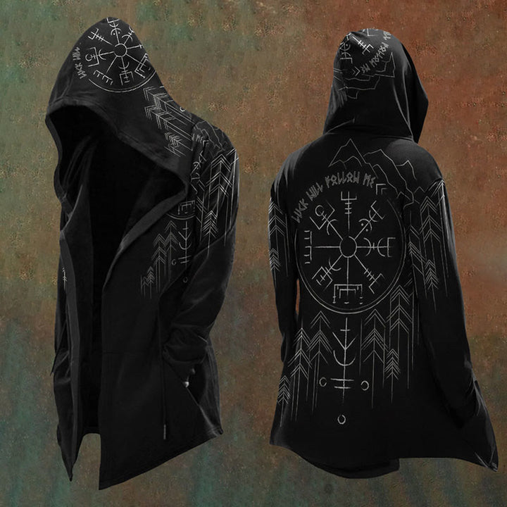 WorldNorse Vegvisir Totem Art Hooded Jacket