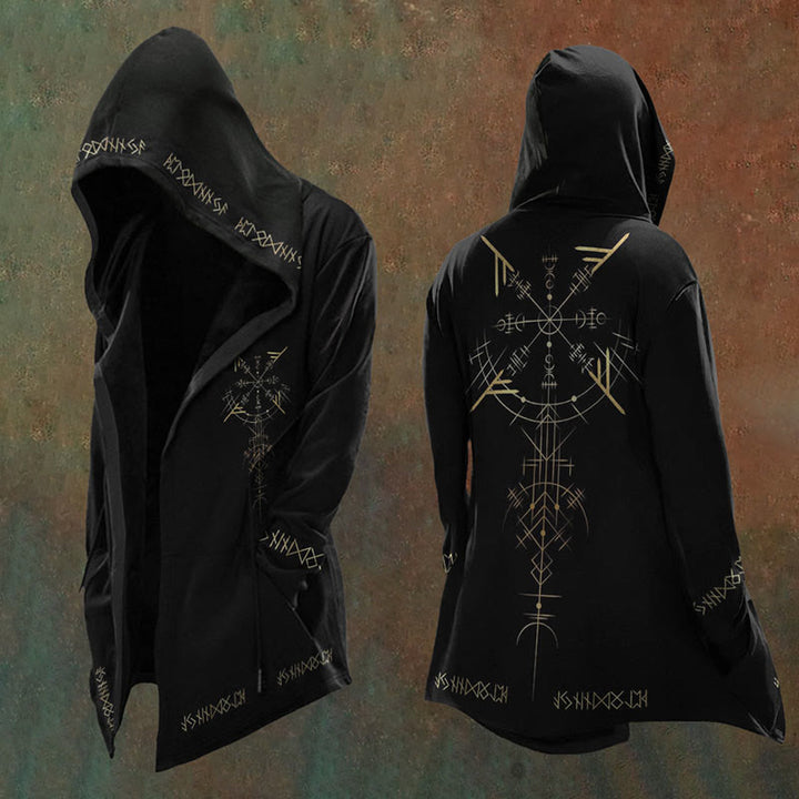 WorldNorse Runes Vegvisir Hooded Jacket