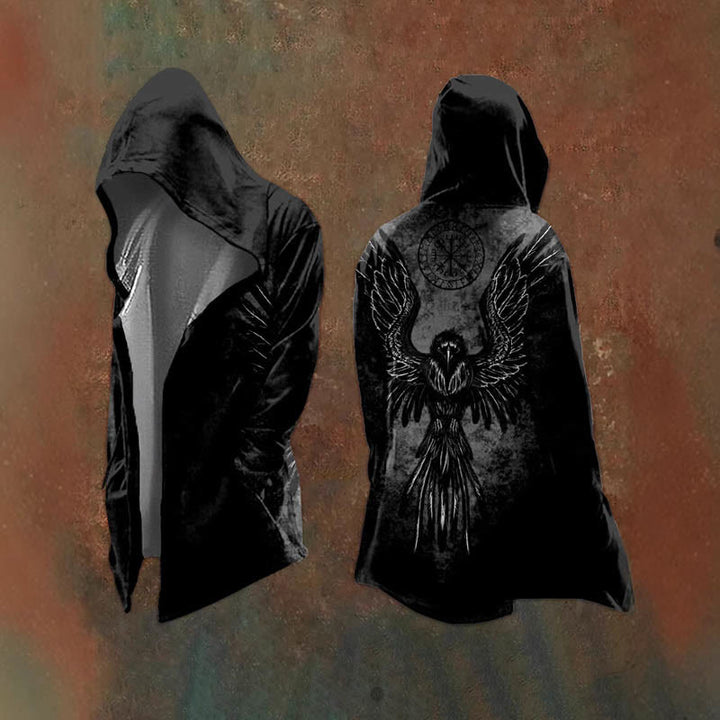 WorldNorse Huginn and Muninn Vegvisir Hooded Jacket