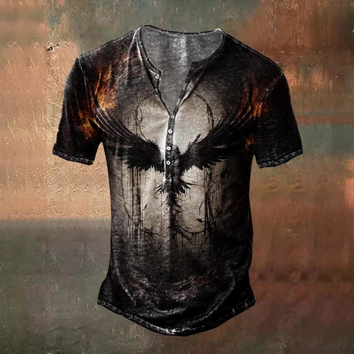 WorldNorse Vintage Raven Print T-Shirt - US/UK/AU50，EU60 (5XL) - image 0