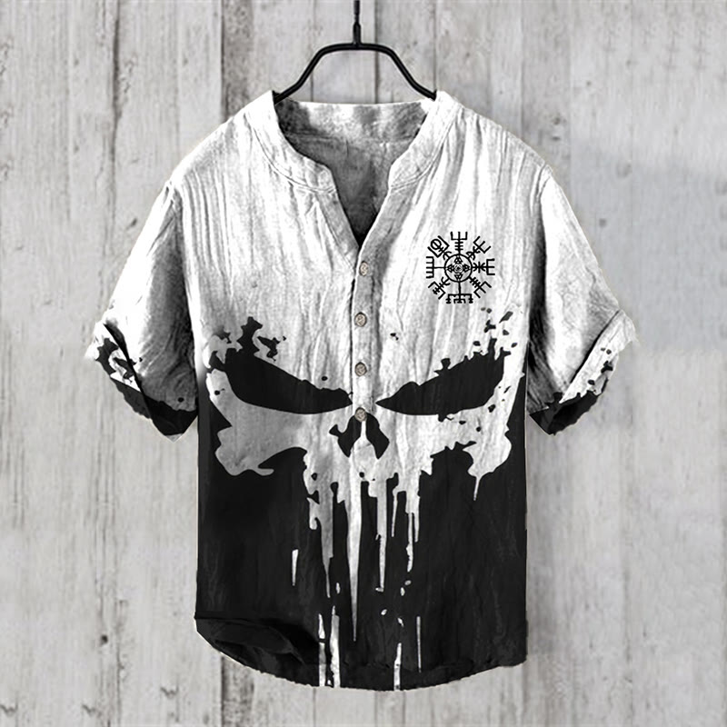 WorldNorse Viking Vegvisir Casual Shirt - Black - US/UK/AU50，EU60 (5XL) - image 2