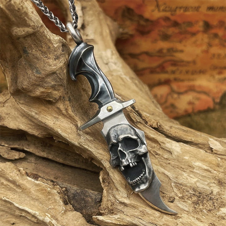 WorldNorse Skull Blade Dagger Necklace - Necklace - image 0