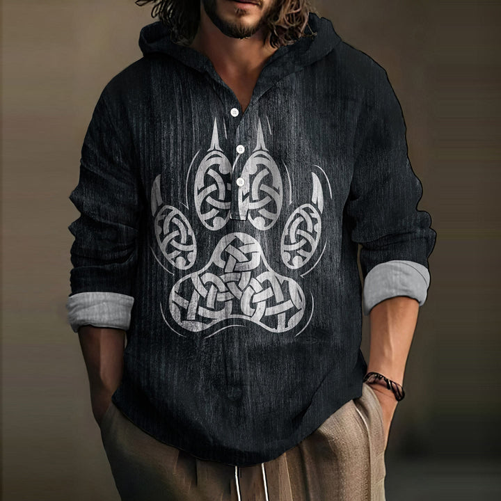 WorldNorse Viking Bear Claw Celtic Hooded Shirt - US/UK/AU50，EU60 (5XL) - image 0
