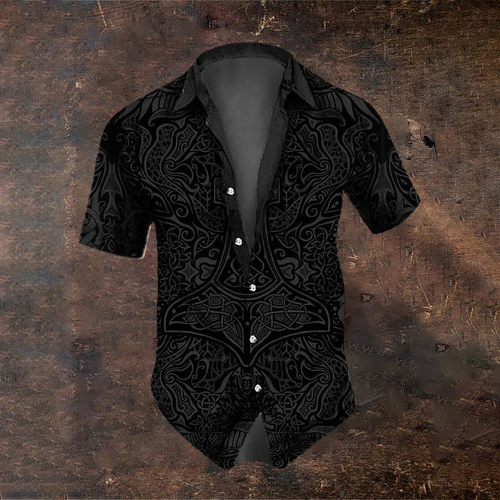 WorldNorse Thor's Hammer Mjolnir Short Sleeve Shirt - US/UK/AU50，EU60 (5XL) - image 0