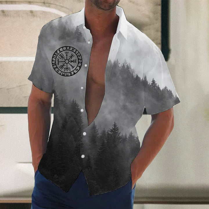 WorldNorse Vegvisir Forest Short Sleeve Shirt - US/UK/AU50，EU60 (5XL) - image 0