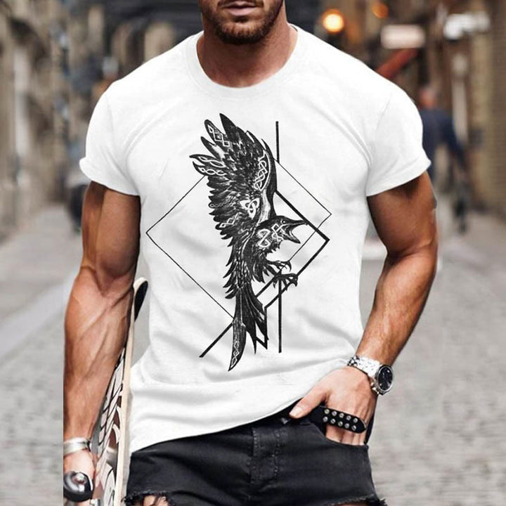 WorldNorse Raven Celtic Knot Triquetra Short T-Shirt