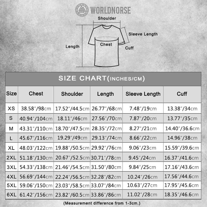 WorldNorse Rune Viking Axe Short T-Shirt