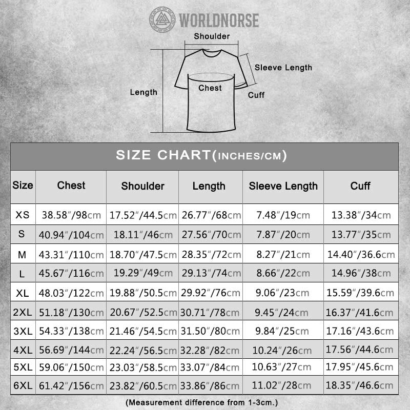 WorldNorse Vegvisir Rune Raven Valknut Short T-Shirt - image 1