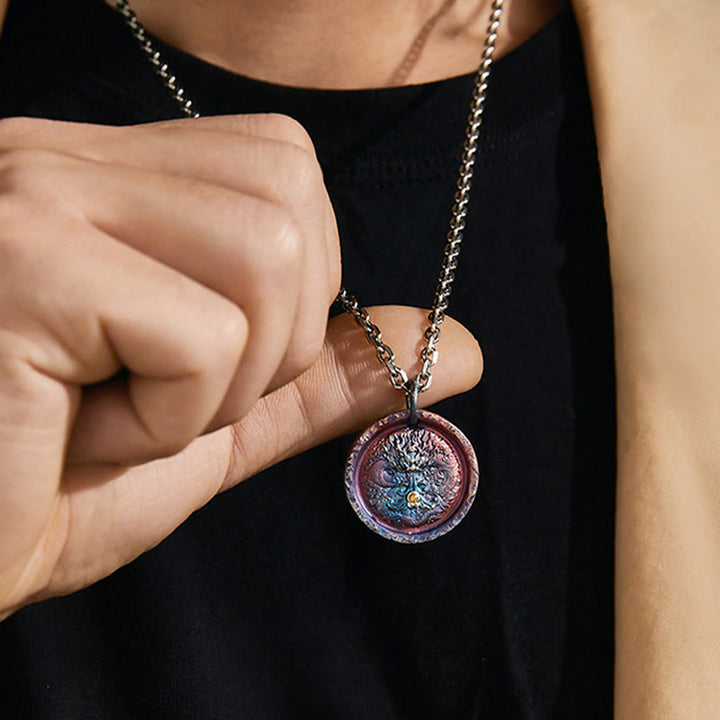 WorldNorse Dragon Coil Yggdrasil Necklace