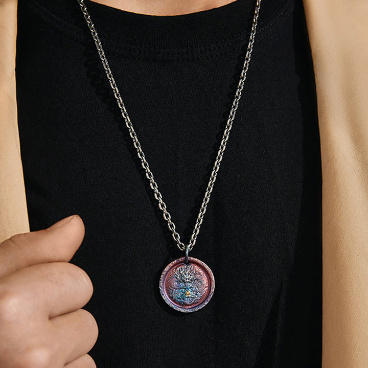 WorldNorse Dragon Coil Yggdrasil Necklace