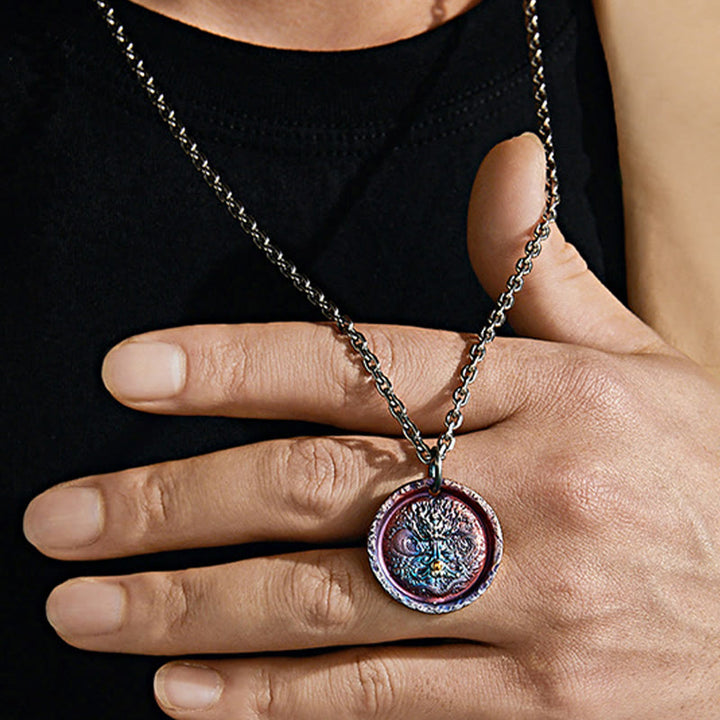 WorldNorse Dragon Coil Yggdrasil Necklace