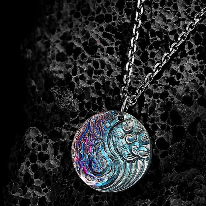 WorldNorse Wave Flame Motif Dynamic Necklace