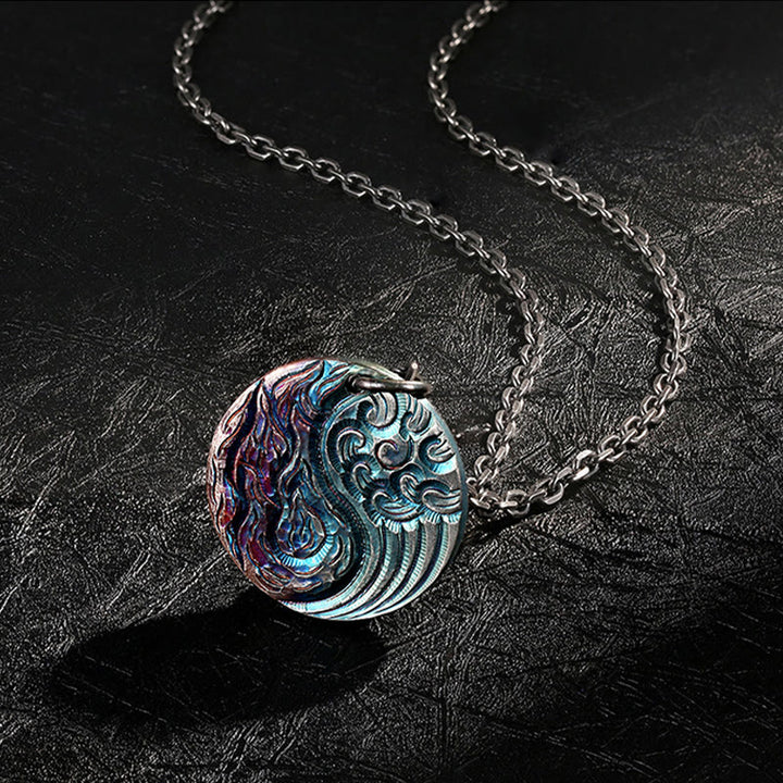 WorldNorse Wave Flame Motif Dynamic Necklace