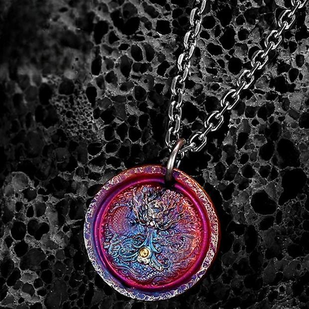 WorldNorse Dragon Coil Yggdrasil Necklace