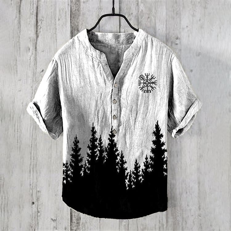 WorldNorse Vegvisir Forest Casual Shirt - US/UK/AU50，EU60 (5XL) - image 1