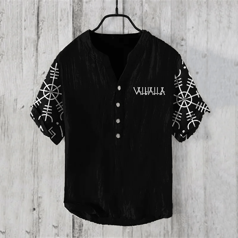 WorldNorse Valhalla Helm of Awe Casual Shirt - US/UK/AU50，EU60 (5XL) - image 1