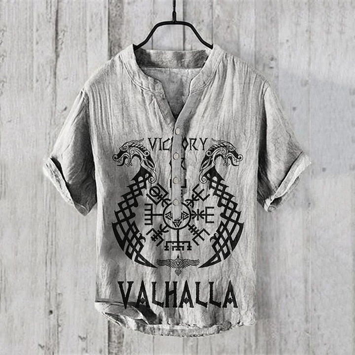 WorldNorse Victory Valhalla Norse Dragon Casual Shirt - Grey - US/UK/AU50，EU60 (5XL) - image 2