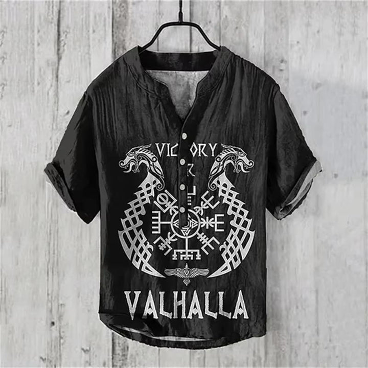 WorldNorse Victory Valhalla Norse Dragon Casual Shirt - Black - US/UK/AU50，EU60 (5XL) - image 0