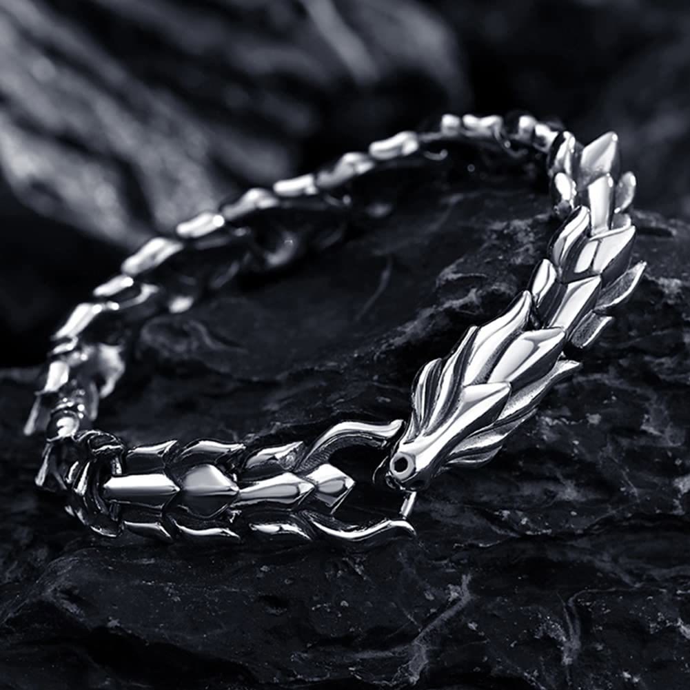 WorldNorse Handcrafted 925 Silver Protection Force Dragon Bracelet - image 13