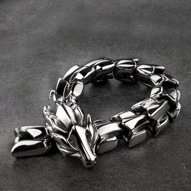 WorldNorse 925 Sterling Silver Protection Force Dragon Bracelet - image 8