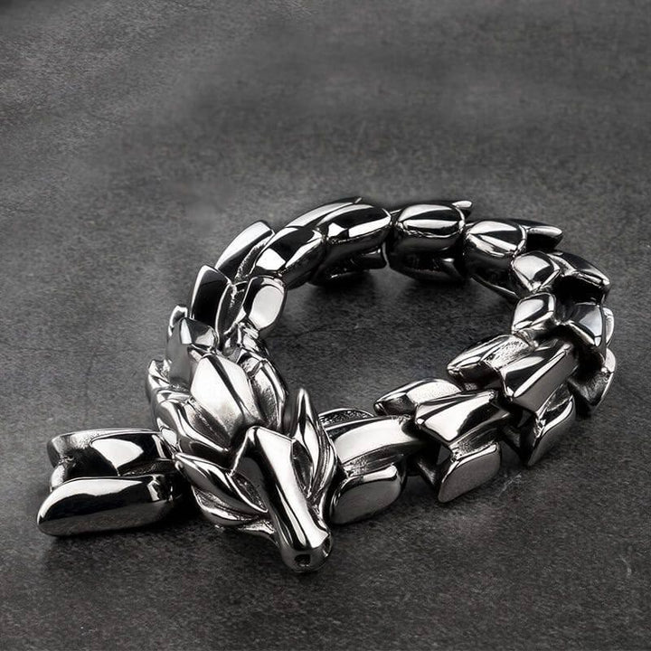 WorldNorse 925 Sterling Silver Protection Force Dragon Bracelet - image 8