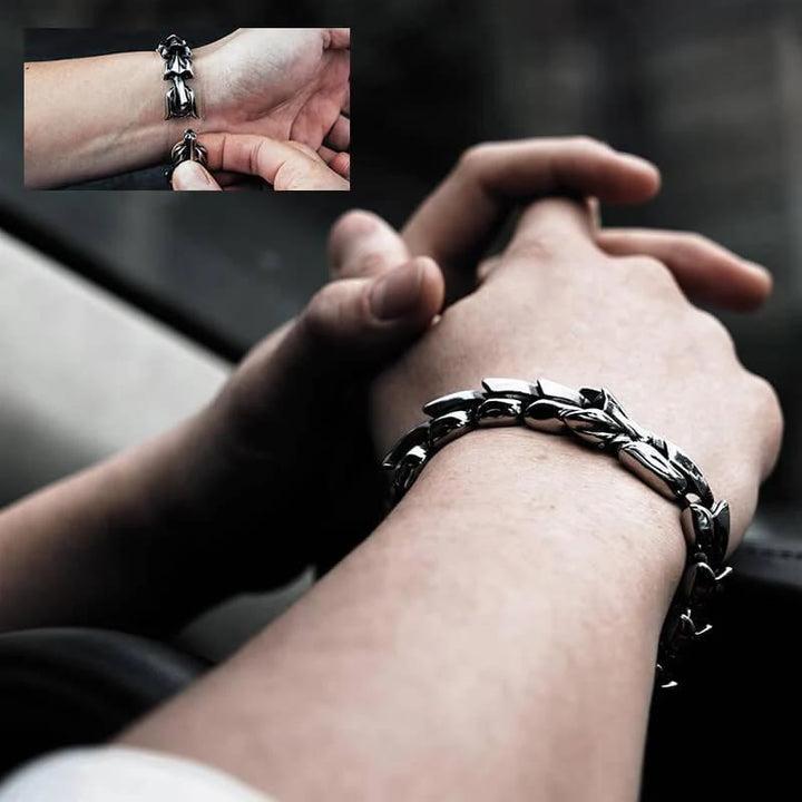 WorldNorse Handcrafted 925 Silver Protection Force Dragon Bracelet - image 9