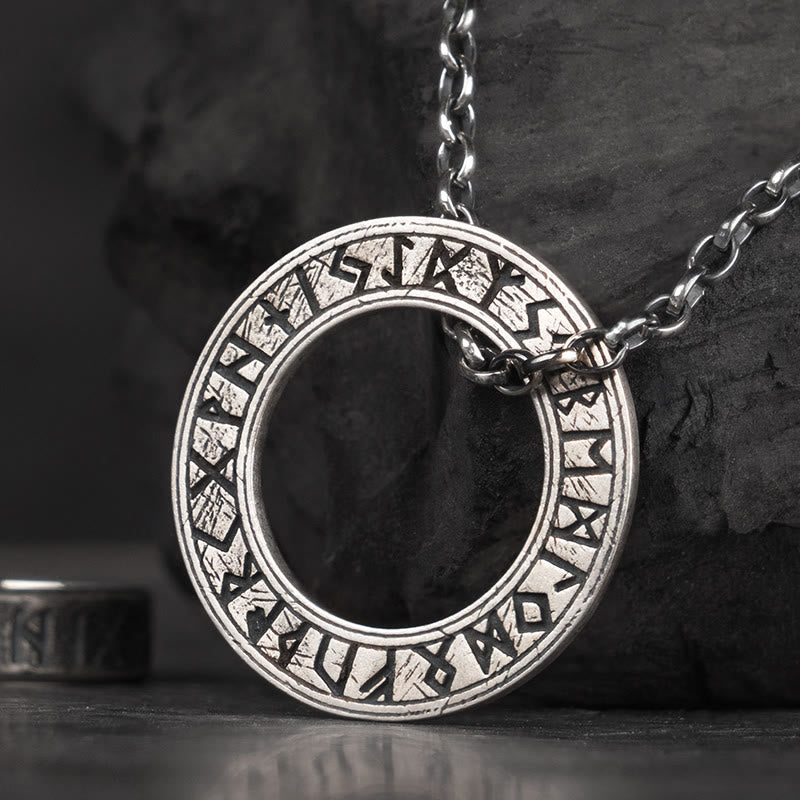 WorldNorse 925 Sterling Silver Runes Necklace - Chain - image 0