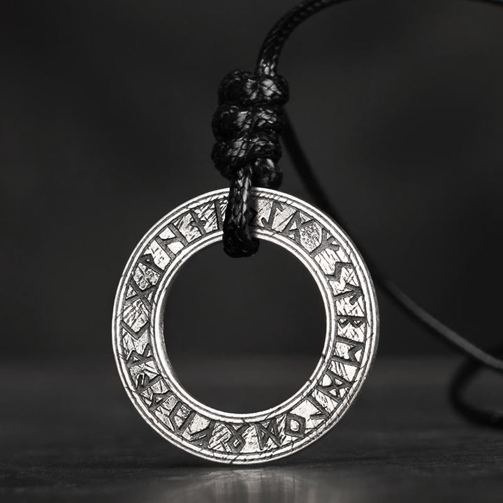 WorldNorse Handcrafted 925 Silver Runes Necklace - Wax Rope - NO THANKS - image 5