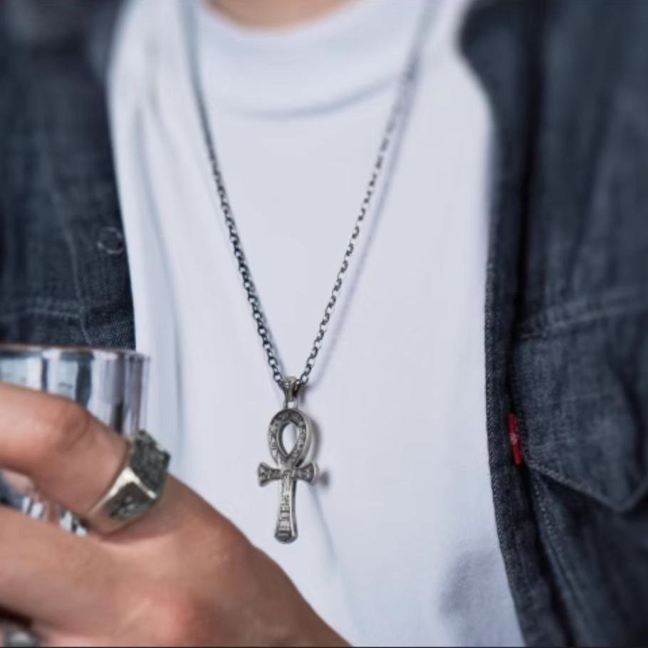 WorldNorse 925 Sterling Silver Runes Cross Necklace - image 2