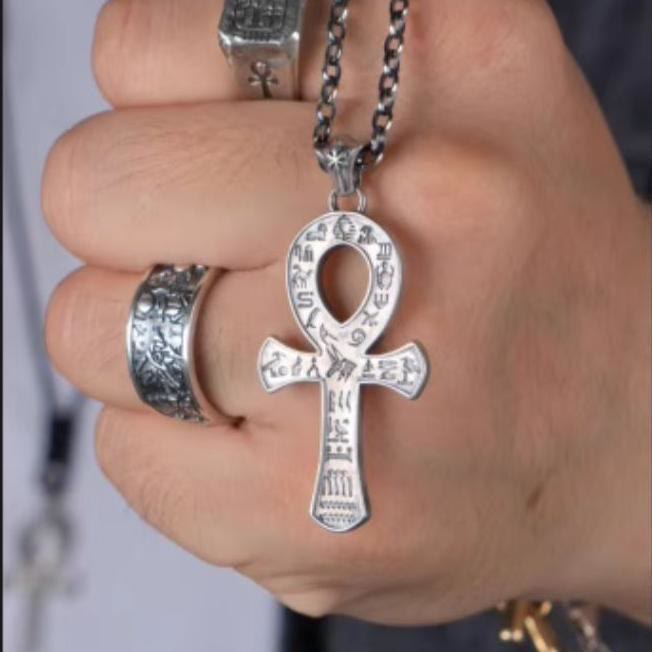 WorldNorse 925 Sterling Silver Runes Cross Necklace - image 4