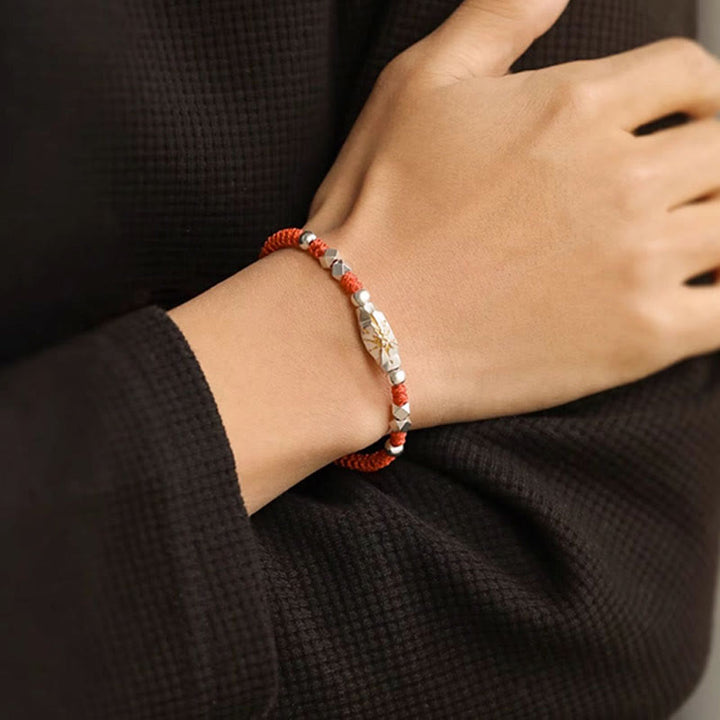 WorldNorse 925 Sterling Silver Wish Emblem Hammered Braceket - image 3