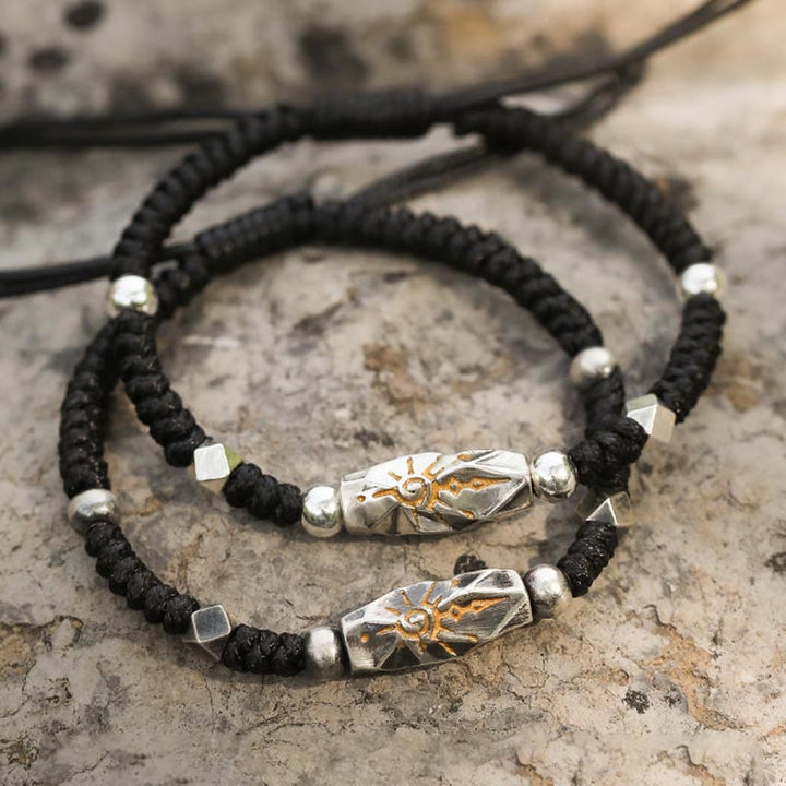 WorldNorse 925 Sterling Silver Wish Emblem Hammered Bracelet - image 0