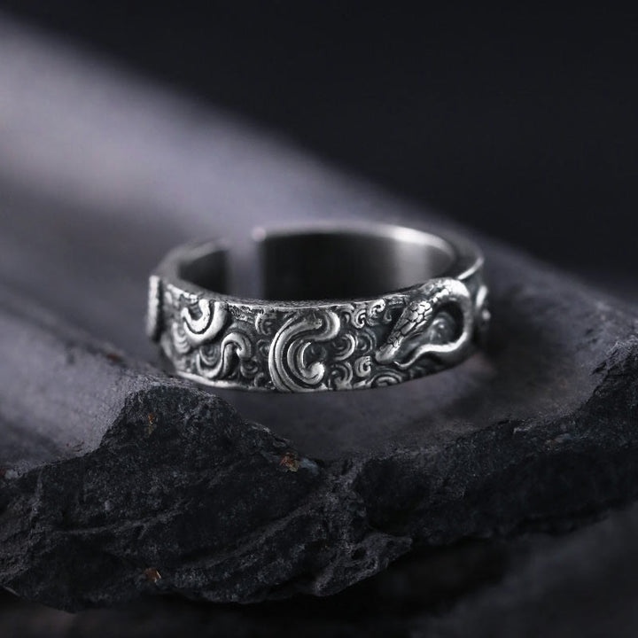 WorldNorse Handcrafted 925 Silver Retro Snake Ring - image 5