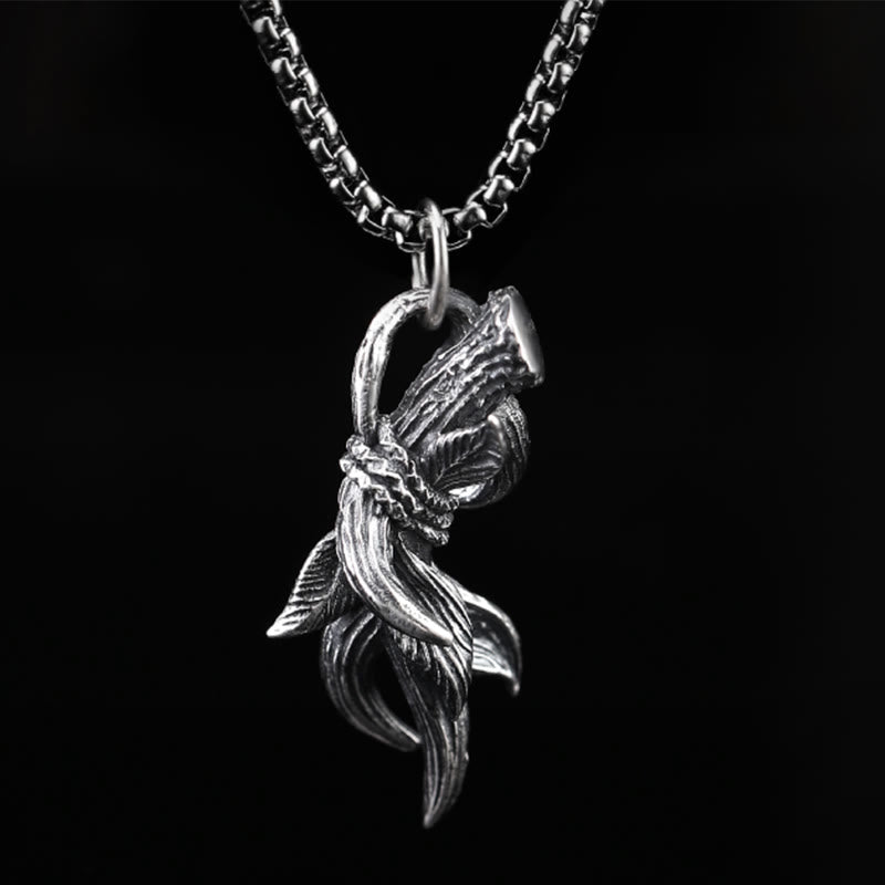 WorldNorse 925 Sterling Silver Deer Horns Necklace - image 9