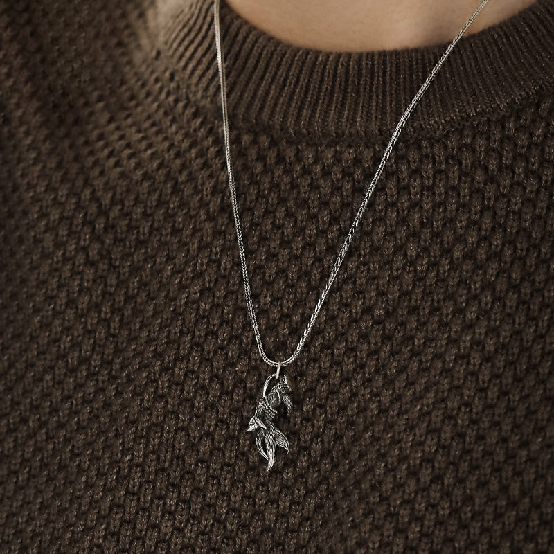 WorldNorse 925 Sterling Silver Deer Horns Necklace - image 2