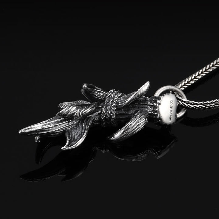 WorldNorse 925 Sterling Silver Deer Horns Necklace - image 6