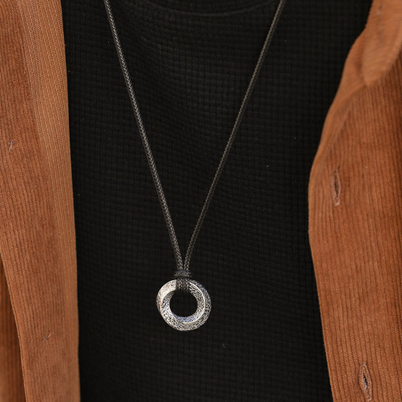 WorldNorse 925 Sterling Silver Mobius Strip Necklace - image 1