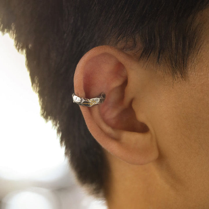 WorldNorse 925 Sterling Silver Wish Emblem Hammered Earrings - image 1