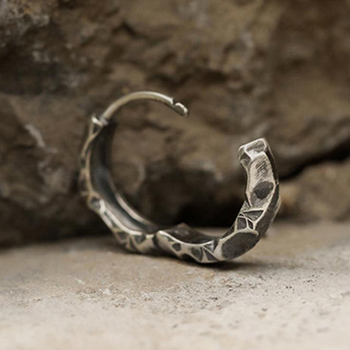 WorldNorse 925 Sterling Silver Wish Emblem Hammered Earrings - image 6